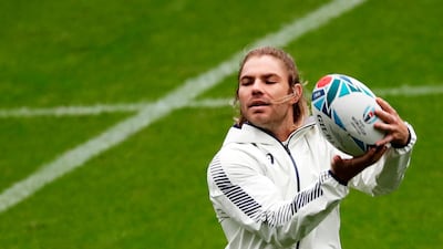 South Africa's Faf de Klerk is spot on during training. AP