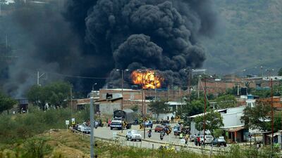 Smoke billows from a burning polystyrene factory in Villa del Rosario, near Cucuta, Colombia. AP Photo