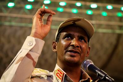 Gen Mohamed Hamdan Dagalo, commander of the Rapid Support Forces and Sudan's de facto deputy leader. Reuters