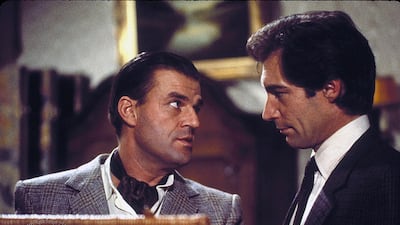 General Georgi Koskov (left), Soviet, played by Jeroen Krabbe in ‘The Living Daylights’ (1987). Timothy Dalton’s 007 is up against another sociopathic Soviet General in his debut, and this time the baddie is faking his own defection as part of a huge drug smuggling scheme. Needless to say, Bond is on hand to save the day.