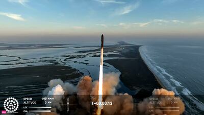 The uncrewed spacecraft, developed to carry astronauts to the moon and beyond, lifted off at 5pm UAE time. SpaceX