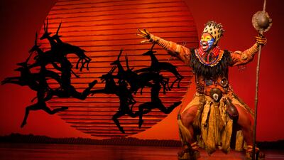 The Lion King will be on stage at Etihad Arena throughout December. Photo: Disney