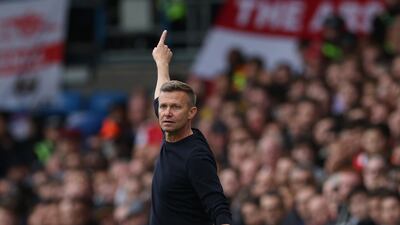 Jesse Marsch, manager of Leeds, on the touchline. Getty