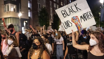 The police shooting of black American Jacob Blake in Kenosha, Wisconsin led to mass protests across the US. AFP