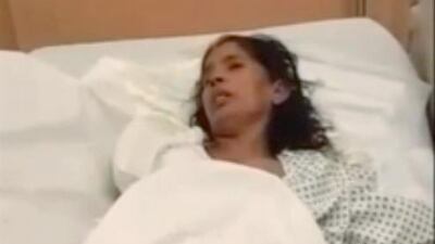 Screengrab of Youtube video showing Kasturi Munirathinam, originally from the south Indian city of Chennai, who alleged that her Saudi employer chopped off her hand when she complained about her work conditions. (Youtube Video)