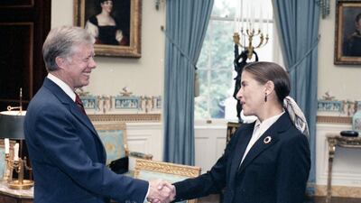 Former US president Jimmy Carter was the first to welcome Ginsburg into the White House. Photo: US National Archives