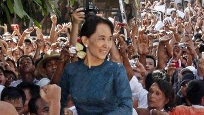 Myanmar's Suu Kyi to continue human rights fight.