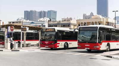 Satwa’s existing bus station has limited cover and no air conditioning for passengers. Reem Mohammed / The National