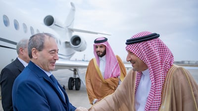 Faisal Mekdad was received by Saudi Arabia's deputy foreign minister, Waleed Al Khuraiji, in Jeddah. SPA