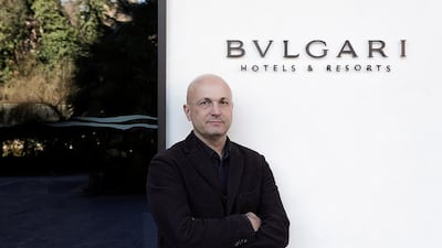Silvio Ursini, the executive vice president of Bvlgari, during the project’s launch in Dubai. Reem Mohammed / The National