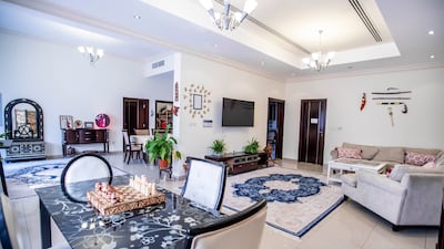 Inside the Rowberry's home in Al Barsha.