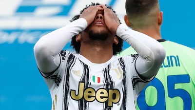 Juve's Weston McKennie after misssing a chance. Reuters