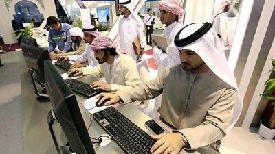 Many Emirati youth who attended the Tawdheef left the career fair feeling discouraged. Satish Kumar / The National