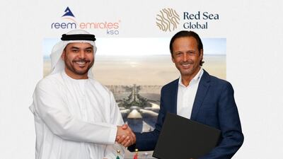 Naser Al Marzooqi, General Manager at Reem Emirates Saudi and John Pagano, Group CEO of RSG. Photo: Red Sea Global