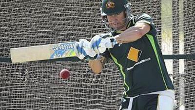 Michael Clarke of Australia has been told to prove his fitness by Australia’s second match at the World Cup, against Bangladesh on February 21, and he admits there is still work to do just to reach that deadline. (Photo by Ryan Pierse/Getty Images)