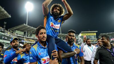 Sri Lankan cricket superstar Lasith Malinga played the last one-day international of his career after his team beat Bangladesh by 91 runs at the R Premadasa Stadium in Colombo on Friday night. Ishara S Kodikara / AFP