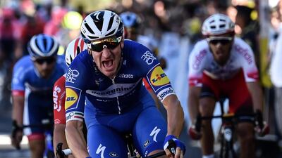 Deceuninck–Quick-Step rider Elia Viviani wins Stage 4 of the 2019 Tour de France. AFP