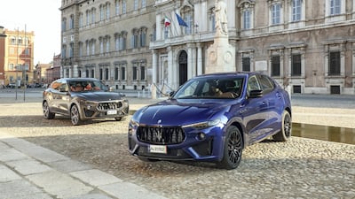 The new Maserati Levante SUV has a Ferrari-derived, 582 brake horsepower twin-turbo, V8 engine. Courtesy Maserati