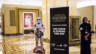 Star Wars: The Force Awakens Middle East premiere at Emirates Palace in Abu Dhabi. Christopher Pike / The National