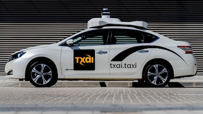 Bayanat unveils TXAI, the UAE’s first fully autonomous taxi, at Abu Dhabi Smart City Summit. Photo: TXAI