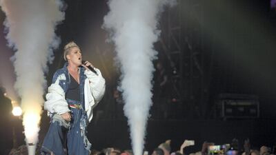 Pink closed the Abu Dhabi F1 After-Race concerts. Khushnum Bhandari for The National