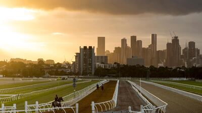 Early morning trackwork at Flemington Racecourse in Melbourne, Australia, on Thursday, February 26. Getty