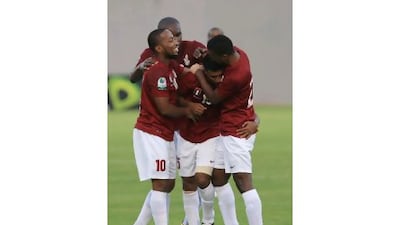 Ismail Matar, left, is not concerned if he does not score, as long as Al Wahda win. Ravindranath K / The National