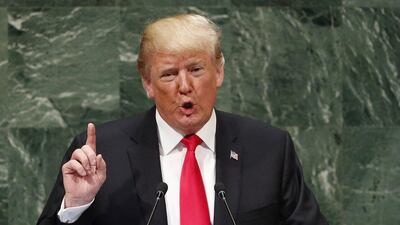 US President Donald Trump at United Nations Headquarters in New York. Federal law allows a president to release up to 30 million barrels from the SPR.EPA