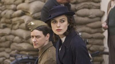 James McAvoy and Keira Knightley in Atonement, which is based on Ian McEwan's novel.