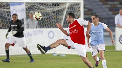 ARWA v ICLDC. The UAE capital saw the first round of Play for Life Football Tournament, kick off on Sunday at the Zayed Sports City. Twelve teams met on the field to battle it out on behalf of their companies while promoting the positive impact of physical activity and a healthy lifestyle in preventing diabetes. Courtesy Strategic Solutions