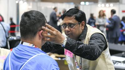 Special Olympics provide free health screenings to athletes. Khushnum Bhandari for The National