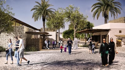 A rendering of the opening-next-year Heritage Village redevelopment