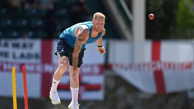 Ben Stokes of England bowls in the middle during the lunch break of the tour match between West Indies President's XI and England XI. Getty Images