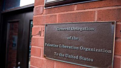 The Palestine Liberation Organisation (PLO) office in Washington, DC. AFP
