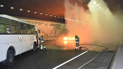 The exercise was to help Civil Defence teams prepare for a possible emergency in the tunnel. Courtesy Security Media