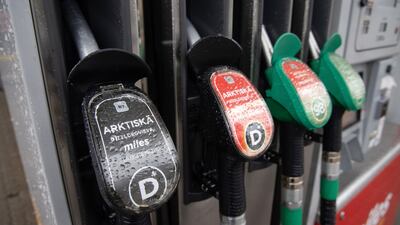 Petrol and diesel pumps at a Circle K AS gas station in Riga, Latvia. Over the weekend, the European Union and Group of Seven countries implemented sanctions on Russian refined fuel exports. Bloomberg