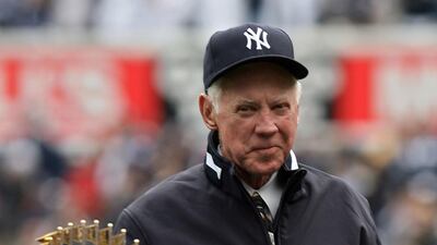 The Commissioner's Trophy, given to the annual World Series Baseball champions, is peculiar-looking in that it contains flags representing each team in North America's top two leagues - the National League and the American League. Getty Images