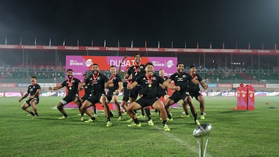 New Zealand perform the haka after beating Australia