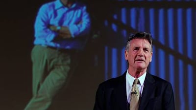 In front of a packed theatre at the Cultural and Scientific Association, Pailn recounts a journey he took from the UAE to India in 1988 aboard a wooden dhow.