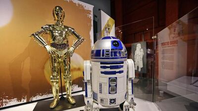 The exhibit designers want people to know this is a rare opportunity to see the costumes up close and personal, without Plexiglas in the way. But be warned, the alarm system will loudly rebuke anyone who leans in too close. AP