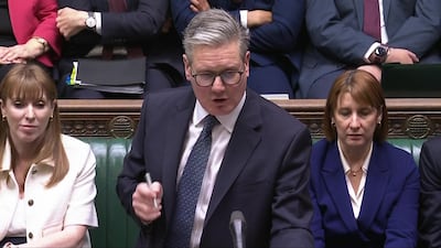 Prime Minister Keir Starmer during Prime Minister's Questions. He has suggested that two far-right Israeli ministers might be sanctioned. PA