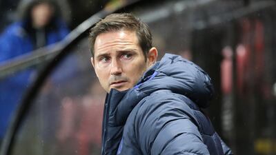 epa07967575 Chelsea's manager Frank Lampard during of the English Premier League soccer match between Watford and Chelsea at Vicarage Road, Watford, Britain, 02 November 2019. EPA/ISABEL INFANTES EDITORIAL USE ONLY. No use with unauthorized audio, video, data, fixture lists, club/league logos or 'live' services. Online in-match use limited to 120 images, no video emulation. No use in betting, games or single club/league/player publications