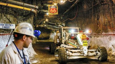 Heavy lifting equipment passes through an underground tunnel at the South Deep gold mine. Investors are increasing holding mining companies to ESG standards. Bloomberg