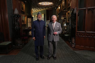 King Charles III met the Sultan of Oman at Windsor Castle last year. Getty Images
