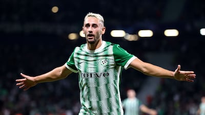 Maccabi Haifa's Omer Atzili celebrates after scoring. AFP