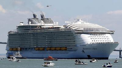 Harmony of the Seas' 362-metre length makes it 50 metres longer than the height of the Eiffel Tower. Edward Boone / EPA