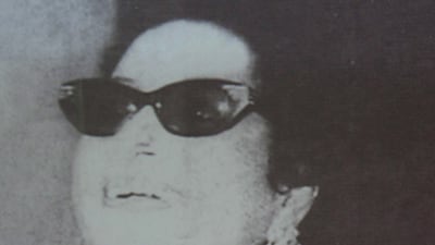 Umm Kulthum wears the necklace given to her by Sheikh Zayed. Stephen Lock / The National