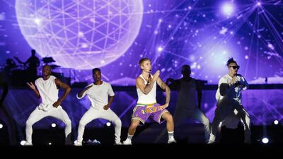 At times he almost played cameo in his own well oiled, heavily budgeted pop blockbuster; elevated by a mix of canny co-stars and generous stagecraft. Chris Whiteoak for The National