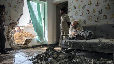 One of the rockets hit Sana Medical Complex's paediatric ward. No one was injured. Stefanie Glinski for The National