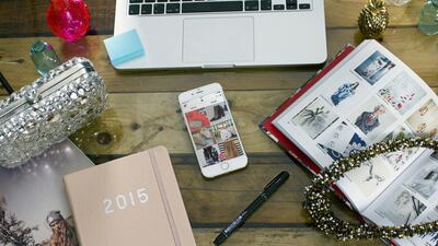 The Shedd fashion app in use on an iPhone. Courtesy of Shedd